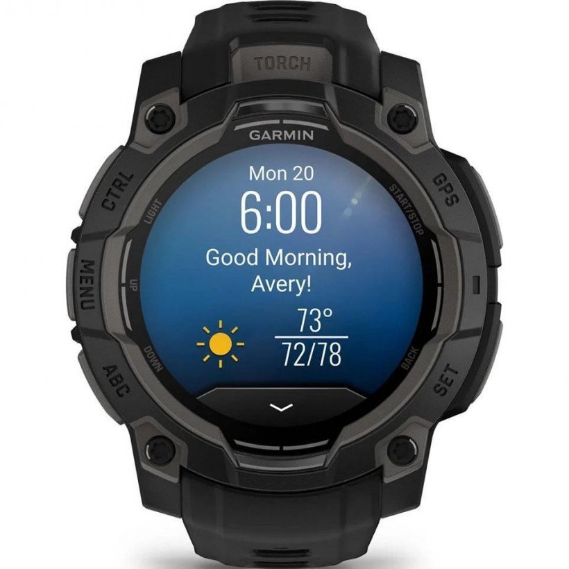 Смарт-годинник Garmin Instinct 3 45mm AMOLED Black with Black Band (010-02936-00)  Фото №5