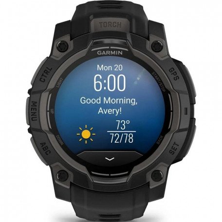 Смарт-годинник Garmin Instinct 3 45mm AMOLED Black with Black Band (010-02936-00)  Фото №5