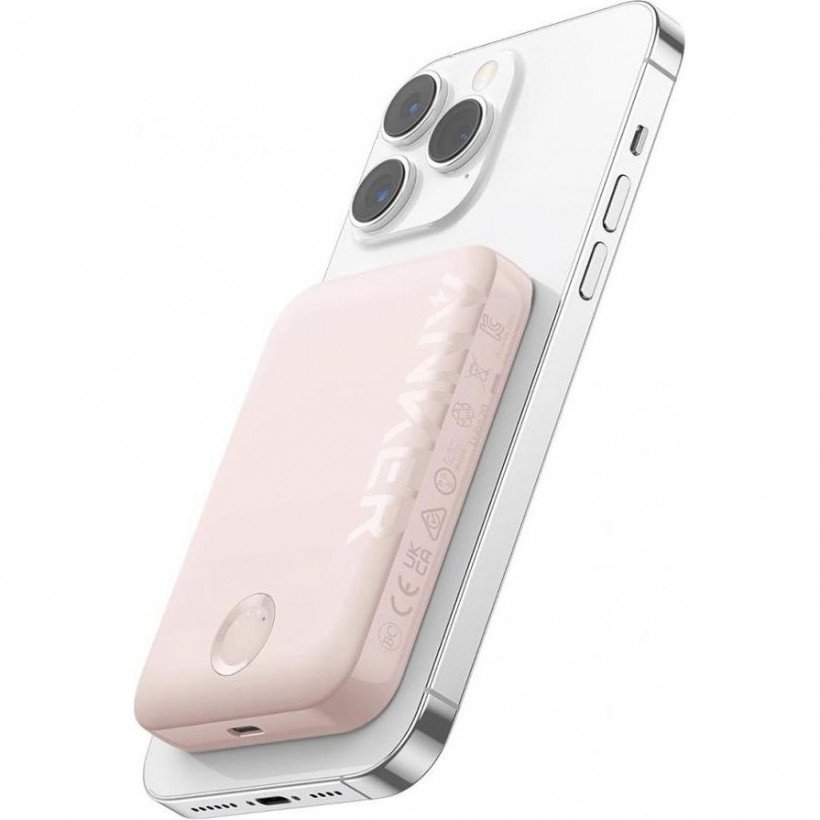 Внешний аккумулятор (павербанк) Anker PowerCore 5K 321 5000 mAh MagGo Pink (A1616051)