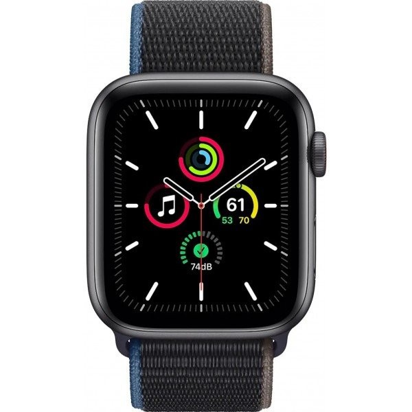 Смарт-годинник Apple Watch SE GPS + Cellular 44mm Space Gray Aluminum Case with Charcoal Sport L. (MYEU2/MYF12)