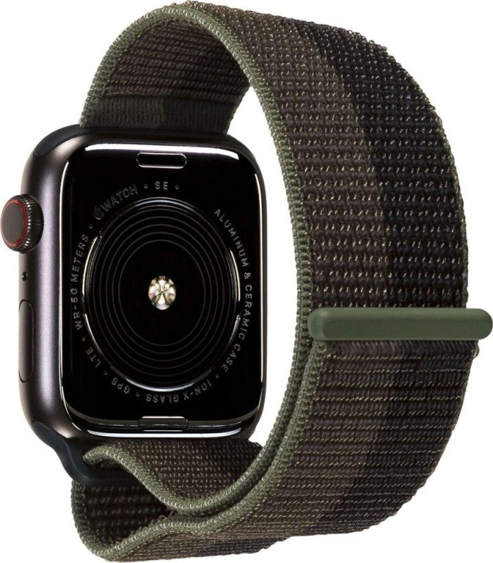 Смарт-годинник Apple Watch SE GPS + Cellular 44mm Space Grey Aluminium Case With Tornado/Grey Sport Loop (MKT53)  Фото №1
