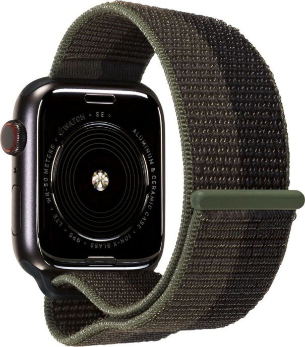 Смарт-годинник Apple Watch SE GPS + Cellular 44mm Space Grey Aluminium Case With Tornado/Grey Sport Loop (MKT53)  Фото №1