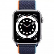 Смарт-часы Apple Watch SE GPS + Cellular 44mm Silver Aluminum Case w. Deep Navy Sport L. (MYEN2) 