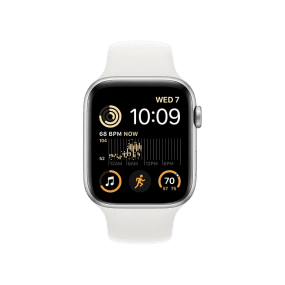 Смарт-годинник Apple Watch SE GPS + Cellular 44mm Silver Aluminum Case with White Sport B. (MYEM2)