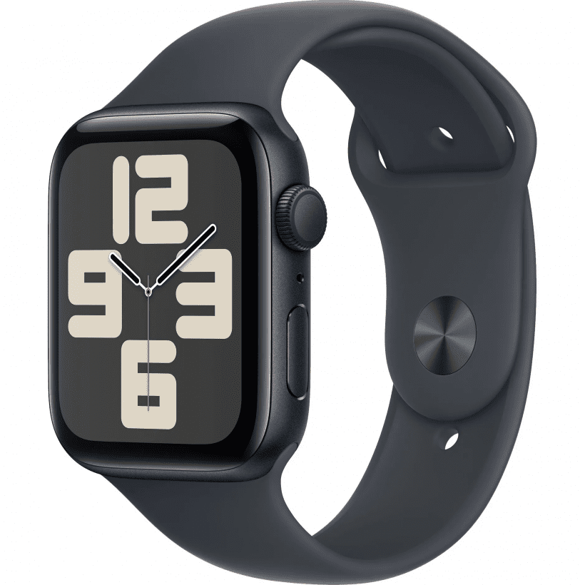 Смарт-часы Apple Watch SE GPS 44mm Space Gray Aluminum Case w. Black Sport B. (MYDT2)  Фото №1