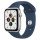 Смарт-часы Apple Watch SE GPS 44mm Silver Aluminum Case w. Abyss Blue S. Band (MKQ43)  Фото №0