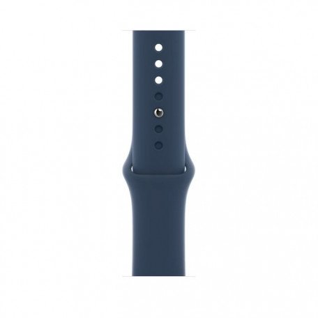Смарт-часы Apple Watch SE GPS 44mm Silver Aluminum Case w. Abyss Blue S. Band (MKQ43)  Фото №1