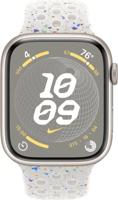 Смарт-часы Apple Watch Series 9 GPS 45mm Starlight Alu. Case w. Pure Pl. Nike S. Band - M/L (MR9P3+MUV13)