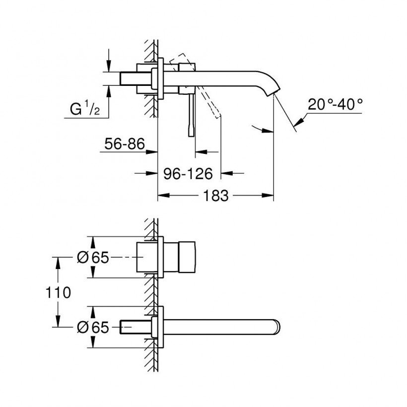 Змішувач для раковини GROHE Essence New (19408001)  Фото №0