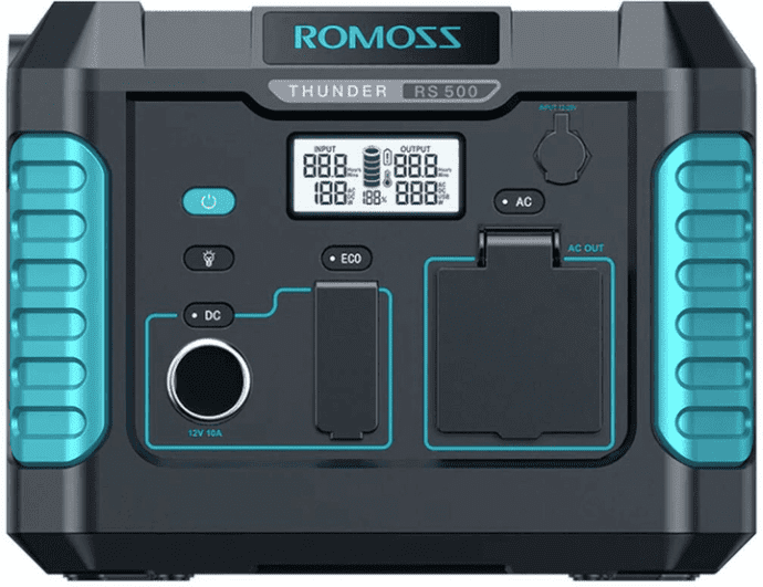 Зарядна станція Romoss RS500 Black Blue (RS500-2B2-G153H)