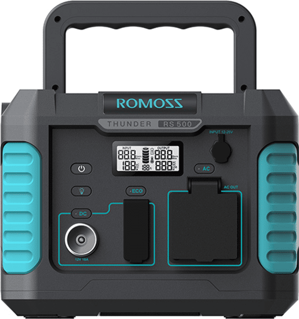 Зарядна станція Romoss RS500 Black Blue (RS500-2B2-G153H)  Фото №0