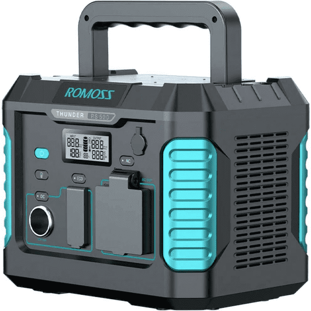 Зарядна станція Romoss RS500 Black Blue (RS500-2B2-G153H)  Фото №1