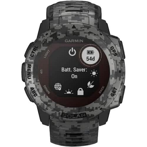 Смарт-часы Garmin Instinct Solar Graphite Camo (010-02293-05/010-02293-15)  Фото №3