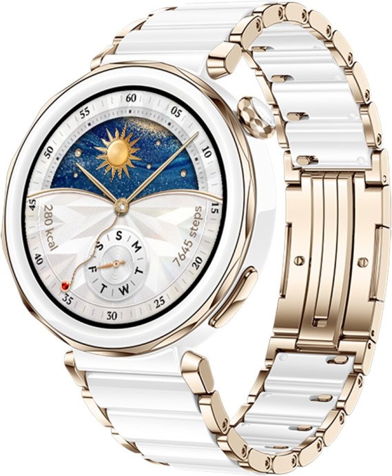 Смарт-годинник HUAWEI Watch GT 5 Pro 42 mm White/Gold (55020DRC)  Фото №0