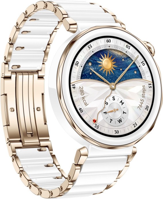 Смарт-годинник HUAWEI Watch GT 5 Pro 42 mm White/Gold (55020DRC)  Фото №1