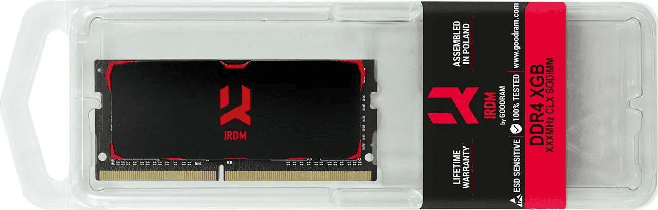 Память для ноутбуков GOODRAM 16 GB SO-DIMM DDR4 3200MHz IRDM Black (IR-3200S464L16A/16G)