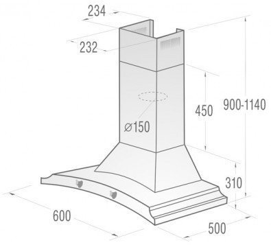 Вытяжка купольная Gorenje DK63MCLB  Фото №1
