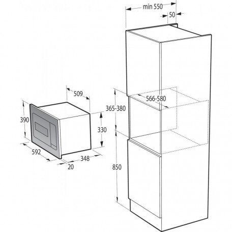 Мікрохвильовка з грилем Gorenje BM235G1SYW  Фото №3