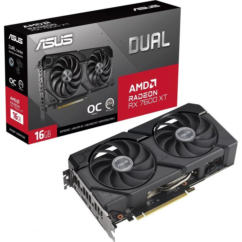 Відеокарта ASUS DUAL-RX7600XT-O16G  Фото №0