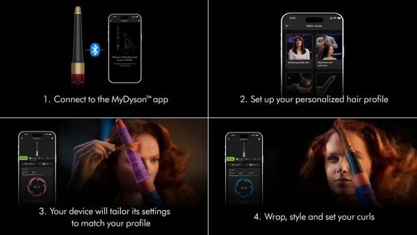 Мультистайлер Dyson Airwrap i.d. HS08 Multi-Styler and Dryer Straight to Wavy - Red Velvet/Gold (596926-01)  Фото №8