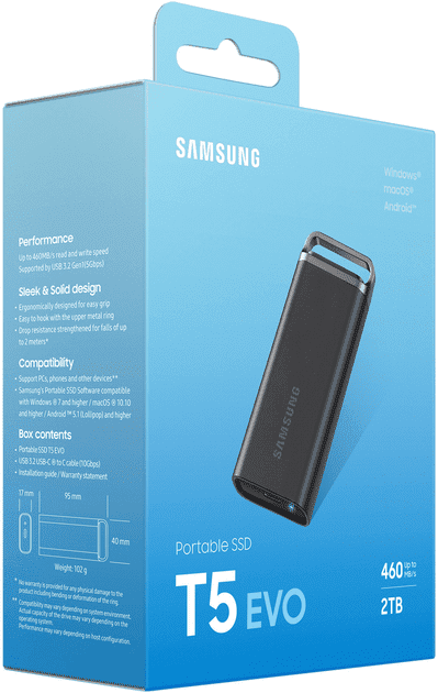 SSD накопичувач Samsung T5 EVO 8 TB (MU-PH8T0S)  Фото №9