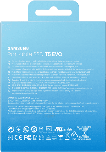 SSD накопичувач Samsung T5 EVO 8 TB (MU-PH8T0S)  Фото №10