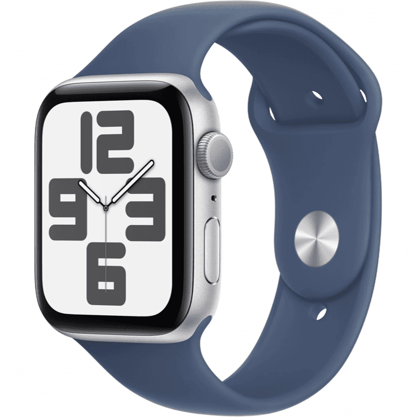 Смарт-годинник Apple Watch SE 2 GPS 44mm Silver Aluminium Case w. Denim Sport Band - M/L (MXER3)