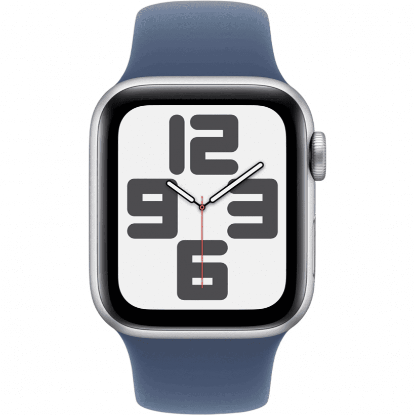 Смарт-годинник Apple Watch SE 2 GPS 44mm Silver Aluminium Case w. Denim Sport Band - M/L (MXER3)  Фото №0