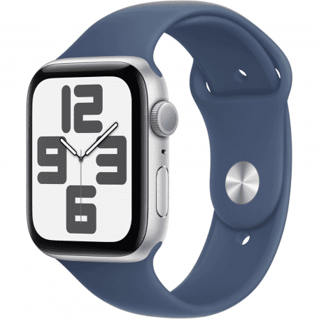 Смарт-годинник Apple Watch SE 2 GPS 44mm Silver Aluminium Case w. Denim Sport Band - M/L (MXER3)