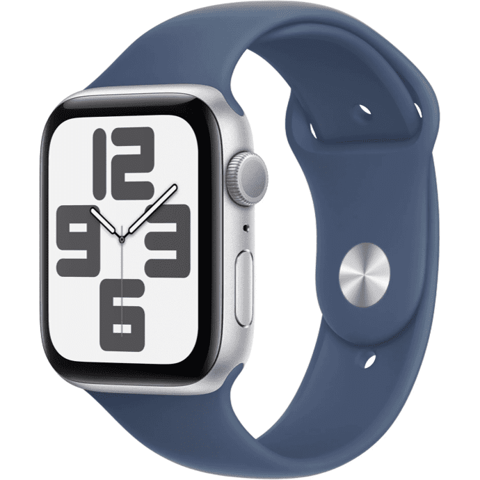 Смарт-годинник Apple Watch SE 2 GPS 44mm Silver Aluminium Case w. Denim Sport Band - M/L (MXER3)