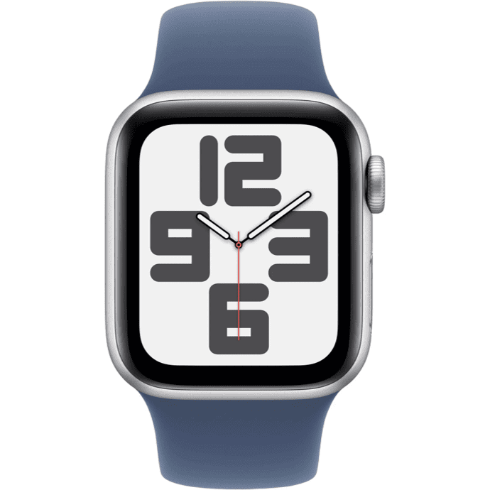 Смарт-годинник Apple Watch SE 2 GPS 44mm Silver Aluminium Case w. Denim Sport Band - M/L (MXER3)  Фото №0