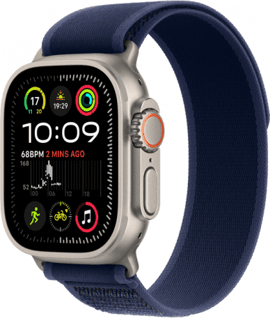 Смарт-годинник Apple Watch Ultra 2 GPS + Cellular 49mm Natural Titan. Case w. Blue Trail Loop - S/M (MX4J3)