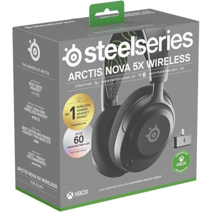 Наушники с микрофоном SteelSeries Arctis Nova 5X Black (61676)  Фото №5