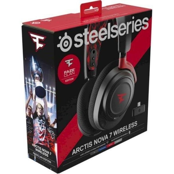 Наушники с микрофоном SteelSeries Arctis Nova 7 Wireless Faze Clan (61556)  Фото №3