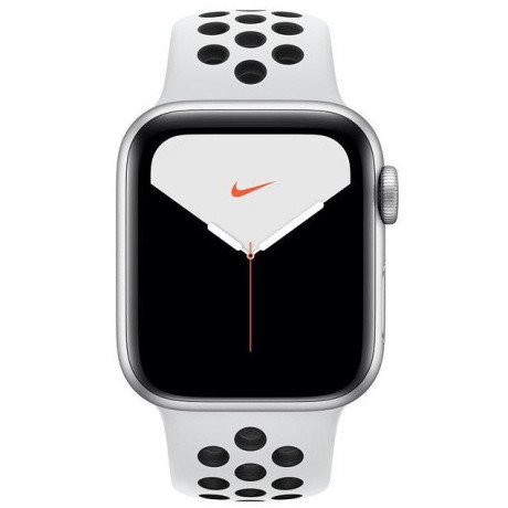 Смарт-годинник Apple Watch Series 5 GPS + LTE 40mm Silver Aluminium w. Pure Platinum/Black Nike Sport Band (MX372)