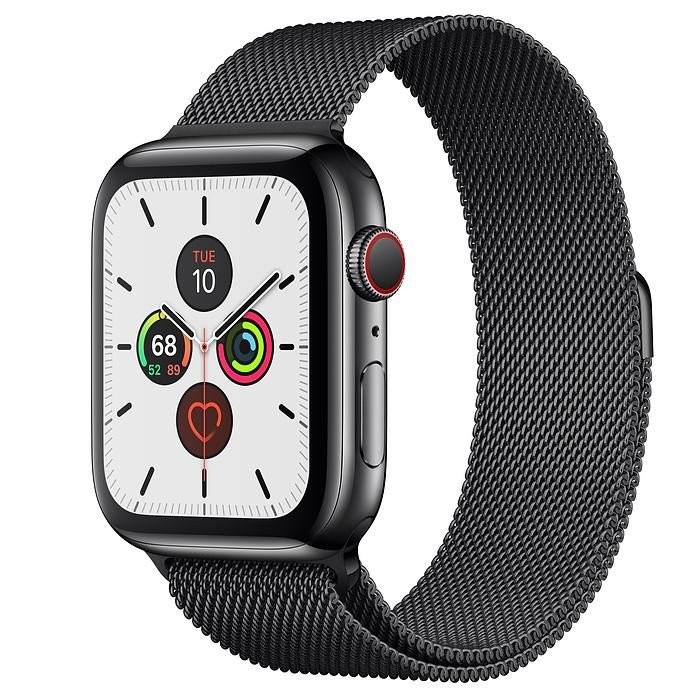Смарт-часы Apple Watch Series 5 LTE 44mm Space Black Steel w. Space Black Milanese Loop - Space Black Steel (MWW82)  Фото №0