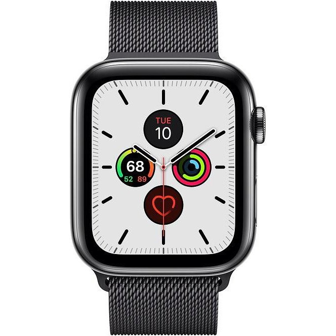 Смарт-часы Apple Watch Series 5 LTE 44mm Space Black Steel w. Space Black Milanese Loop - Space Black Steel (MWW82)