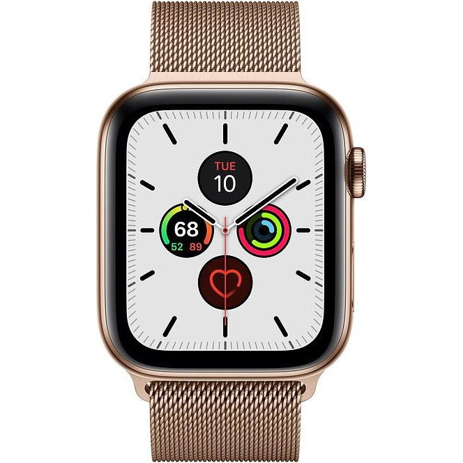 Смарт-часы Apple Watch Series 5 LTE 44mm Gold Steel w. Gold Milanese Loop - Gold Steel (MWW62/MWWJ2)
