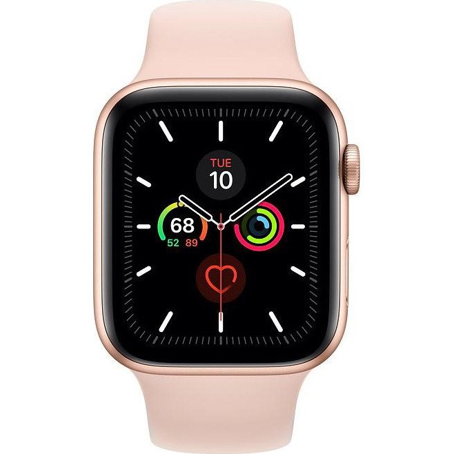 Смарт-часы Apple Watch Series 5 LTE 44mm Gold Aluminum w. Pink Sand b.- Gold Aluminum (MWW02)
