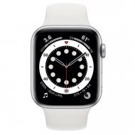 Смарт-годинник Apple Watch Series 6 GPS 44mm Silver Aluminum Case w. White Sport B. (M00D3)