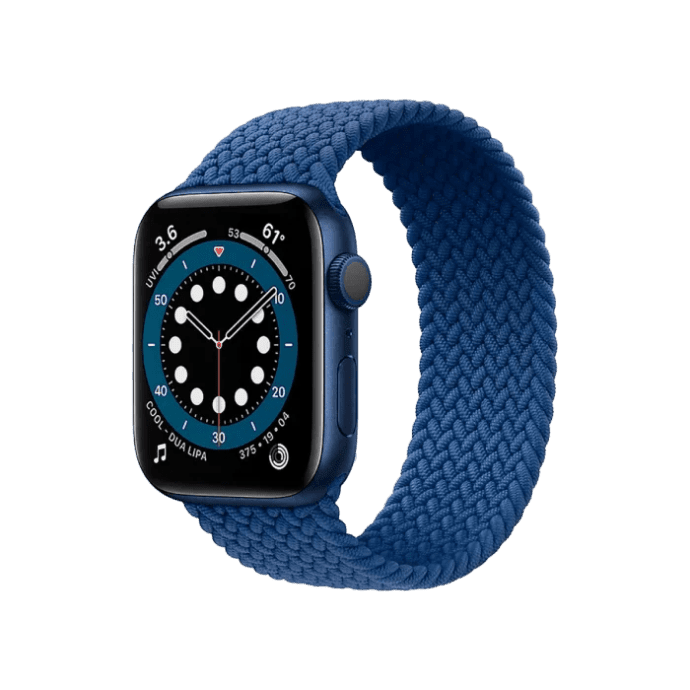 Смарт-часы Apple Watch 6 44mm Blue Aluminum w. Atlantic Blue Braided Solo L. (M02G3)  Фото №0