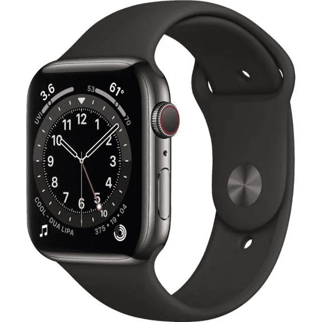 Смарт-часы Apple Watch Series 6 GPS + Cellular 40mm Space Gray Aluminum Case w. Black Sport B. (M02Q3)  Фото №1