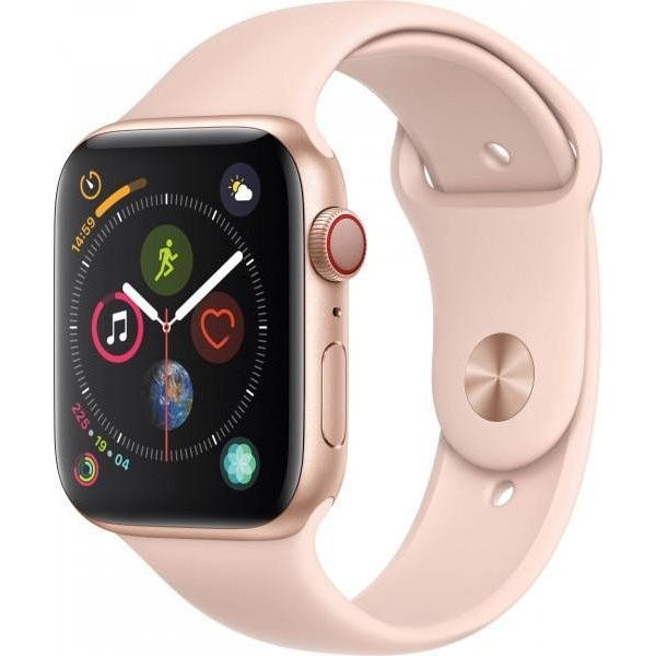 Смарт-часы Apple Watch Series 6 GPS + Cellular 44mm Gold Aluminum Case with Pink Sand Sport Band (M07G3)  Фото №0
