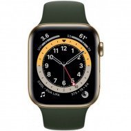 Смарт-годинник Apple Watch Series 6 GPS + Cellular 40mm Gold Stainless Steel Case w. Cyprus Green Sport B. (M02W3)