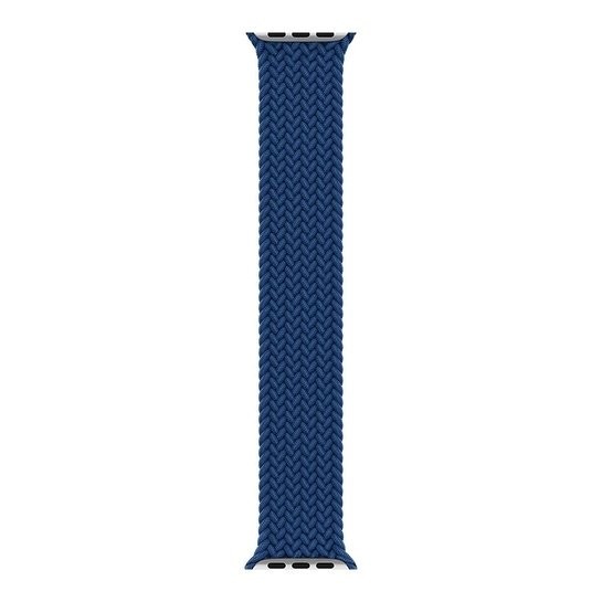 Смарт-годинник Apple Watch Series 6 LTE 40mm Silver Stainless Steel Case w. Atlantic Blue Braided Solo Loop (MY702+M0DV3)  Фото №1