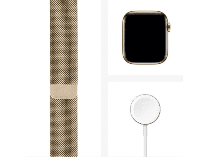 Смарт-годинник Apple Watch Series 6 GPS + Cellular 44mm Gold Stainless Steel Case w. Gold Milanese L. (M07P3)  Фото №1
