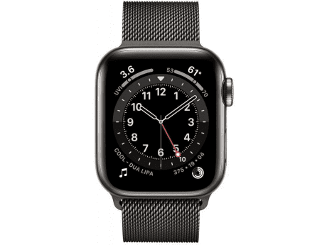 Смарт-часы Apple Watch Series 6 GPS + Cellular 44mm Graphite Stainless Steel Case w. Graphite Milanese L. (M07R3)