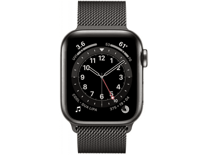 Смарт-годинник Apple Watch Series 6 GPS + Cellular 44mm Graphite Stainless Steel Case w. Graphite Milanese L. (M07R3)