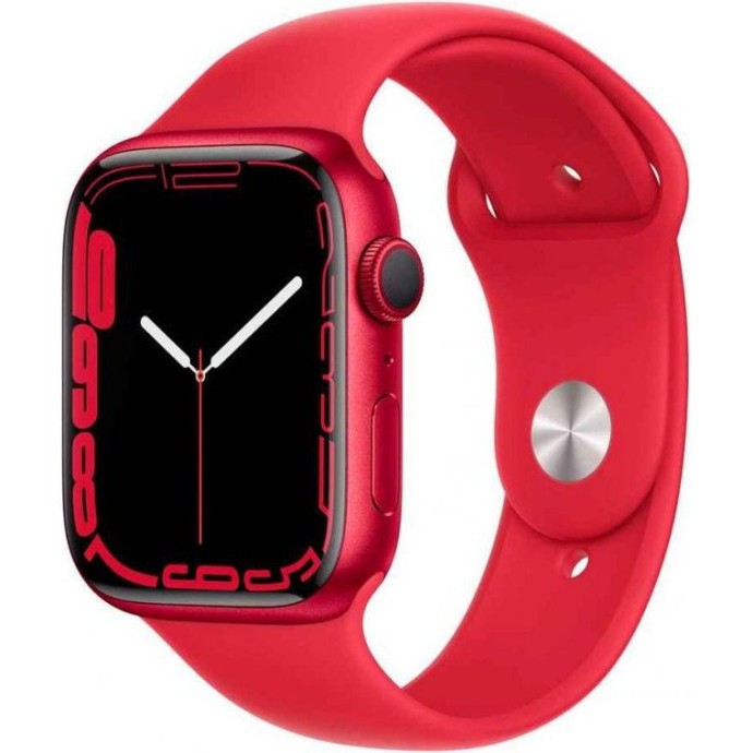 Смарт-часы Apple Watch Series 7 GPS 45mm PRODUCT RED Aluminum Case With PRODUCT RED Sport Band (MKN93)  Фото №1
