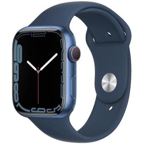 Смарт-годинник Apple Watch Series 7 GPS + Cellular 41mm Blue Aluminum Case w. Abyss Blue S. Band (MKHC3)  Фото №1